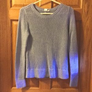 GAP light Blue Chunky Knit Boxy Fit Sweater Women's Size L Large